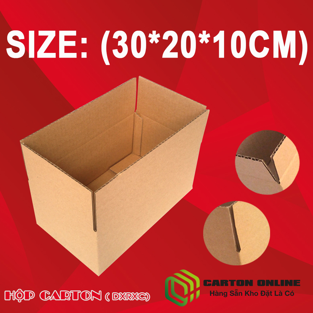Thùng Carton 30x20x10 - Hộp Carton Giá Rẻ