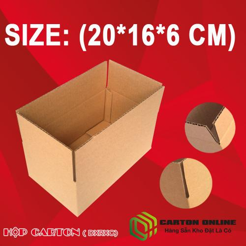 Thùng Carton 20x16x6 - Hộp Carton Giá Rẻ
