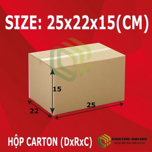 Thùng Carton 25x22x15 - Hộp Carton Giá Rẻ