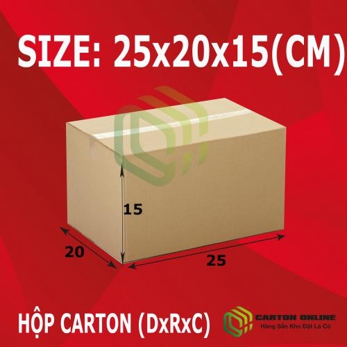 Thùng Carton 25x20x15 - Hộp Carton Giá Rẻ