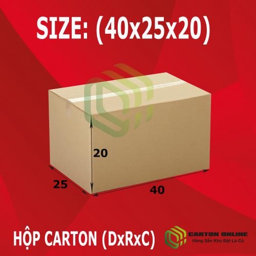 Thùng Carton 40x25x20 - Hộp Carton Giá Rẻ