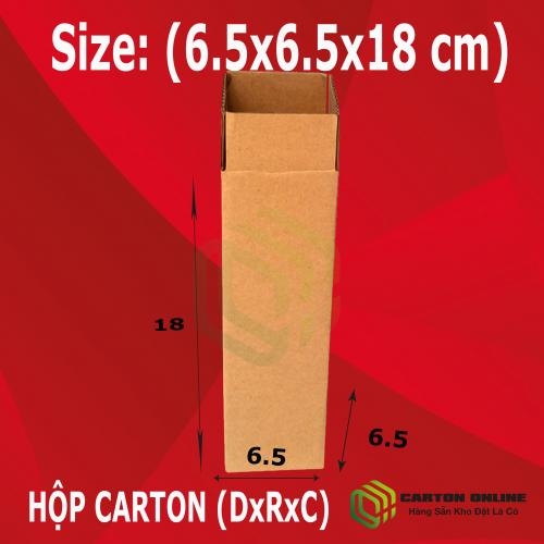Thùng Carton 6.5x6.6x18cm - Hộp Carton Giá Rẻ