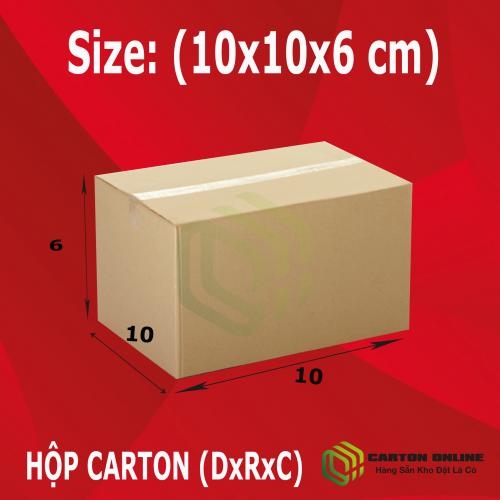 Thùng Carton 10x10x6 - Hộp Carton Giá Rẻ