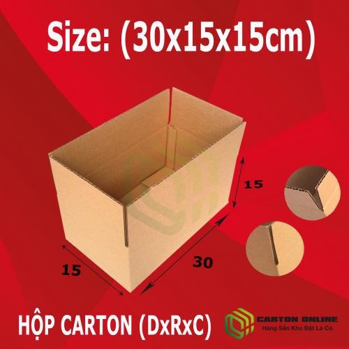 Thùng Carton 30x15x15 - Hộp Carton Giá Rẻ